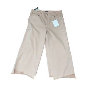 NWT DL1961 Hepburn Wide Leg High Rise Vintage Bellini Pink‎ Raw Hem Jeans Sz 20W
